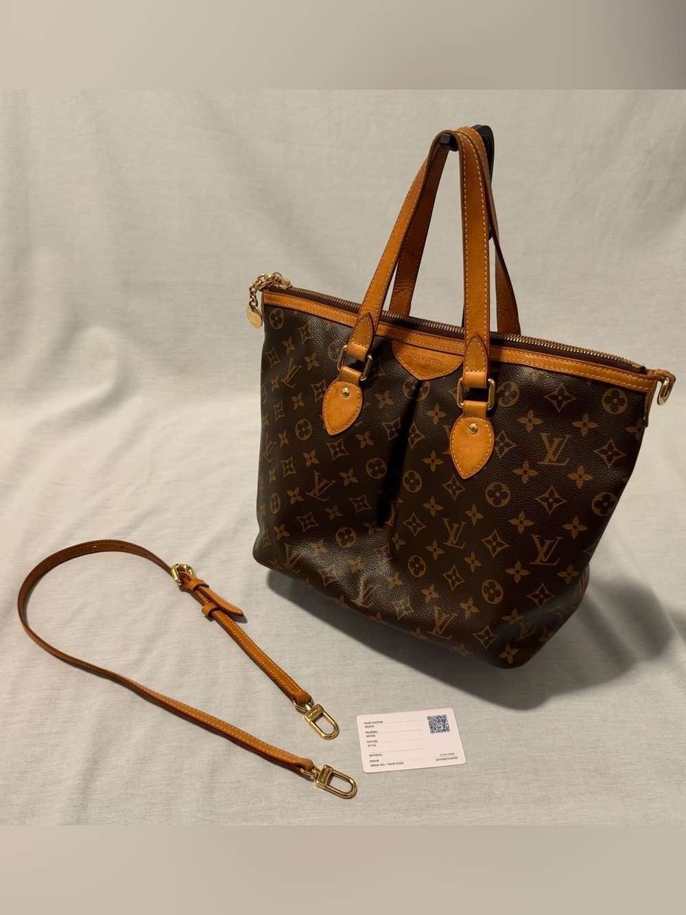 Louis Vuitton Palermo PM Brown Monogram
Canvas Tote Shoulder Bag